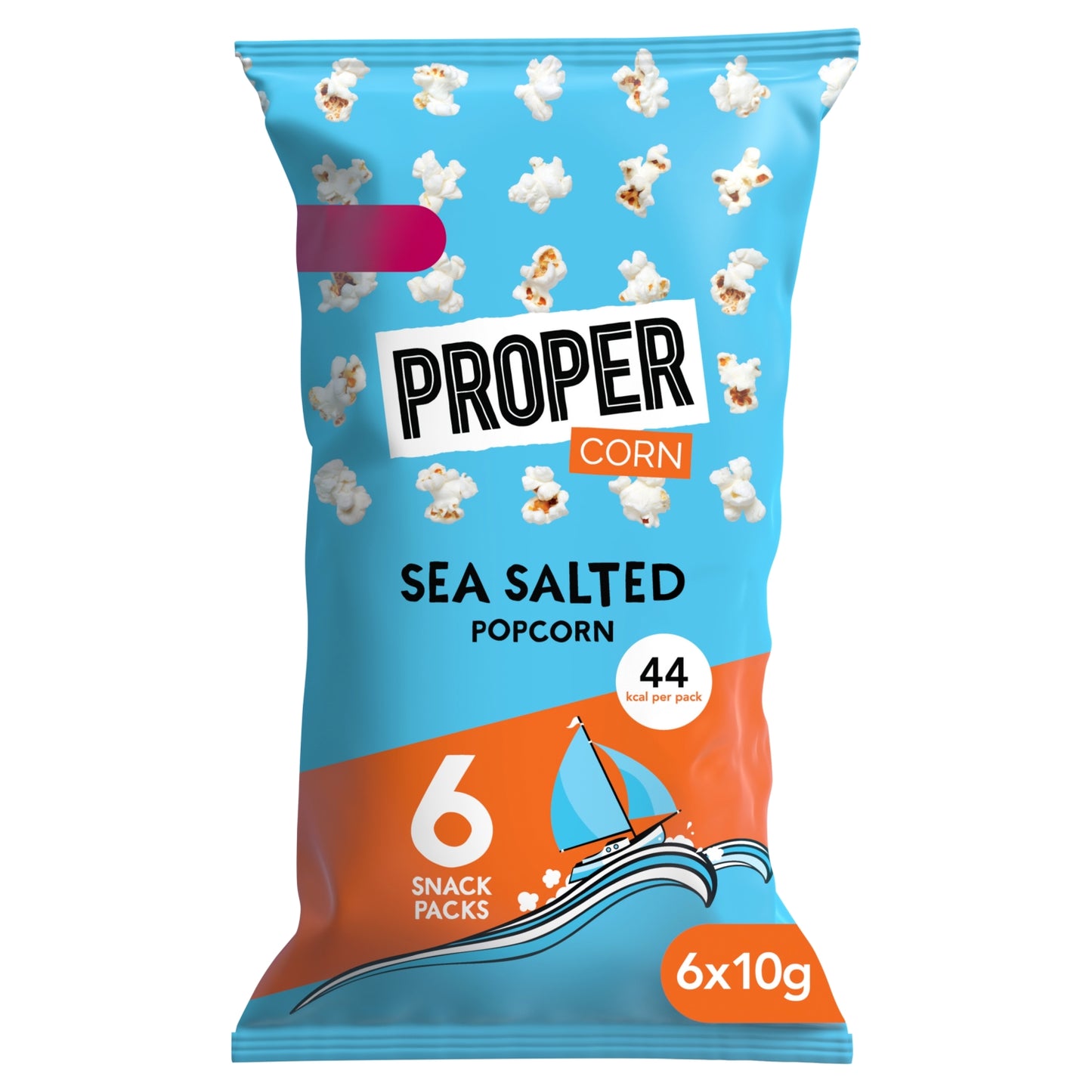 Propercorn Sea Salted Popcorn 6 x 10g (60g)