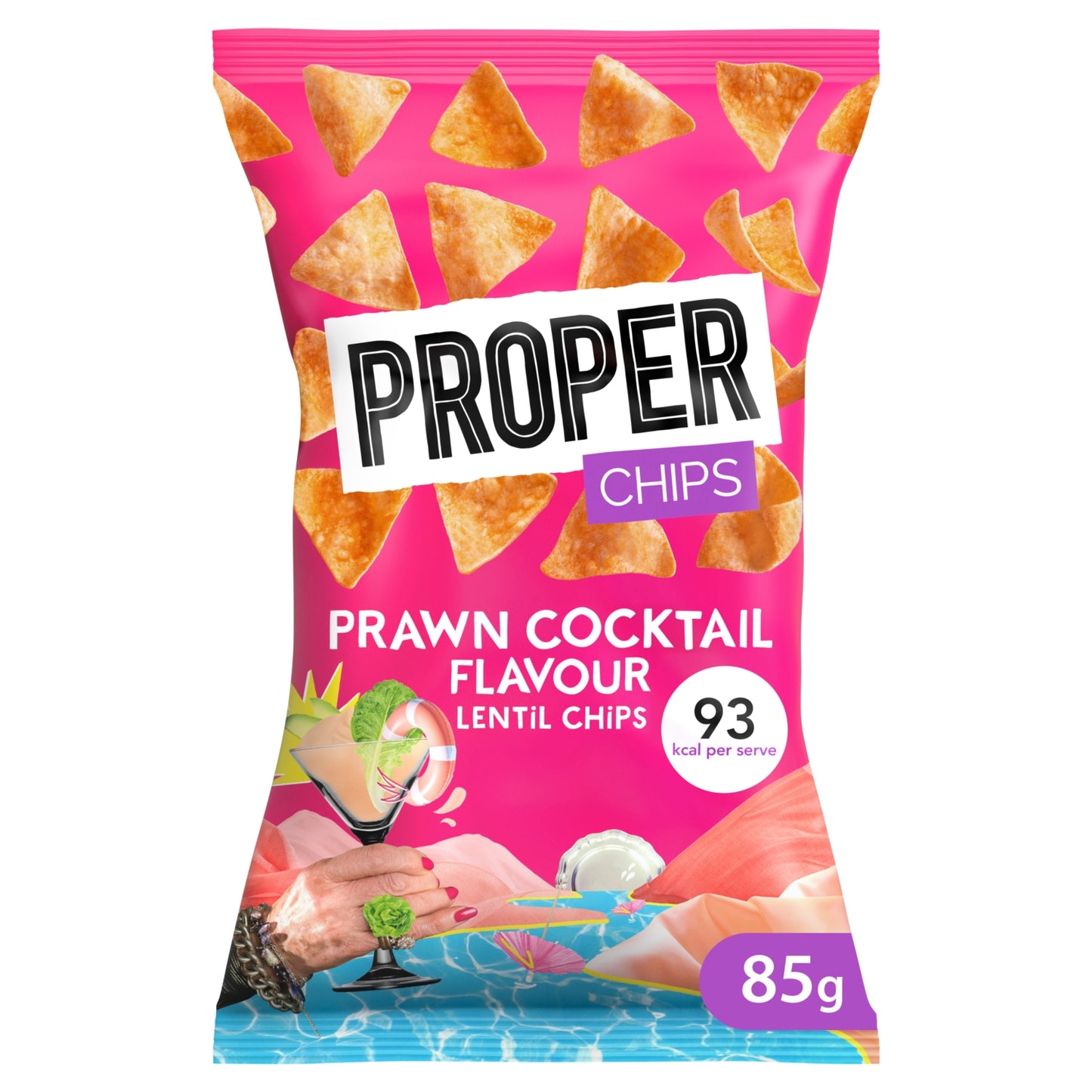 Proper Prawn Cocktail Flavour Lentil Chips 85g