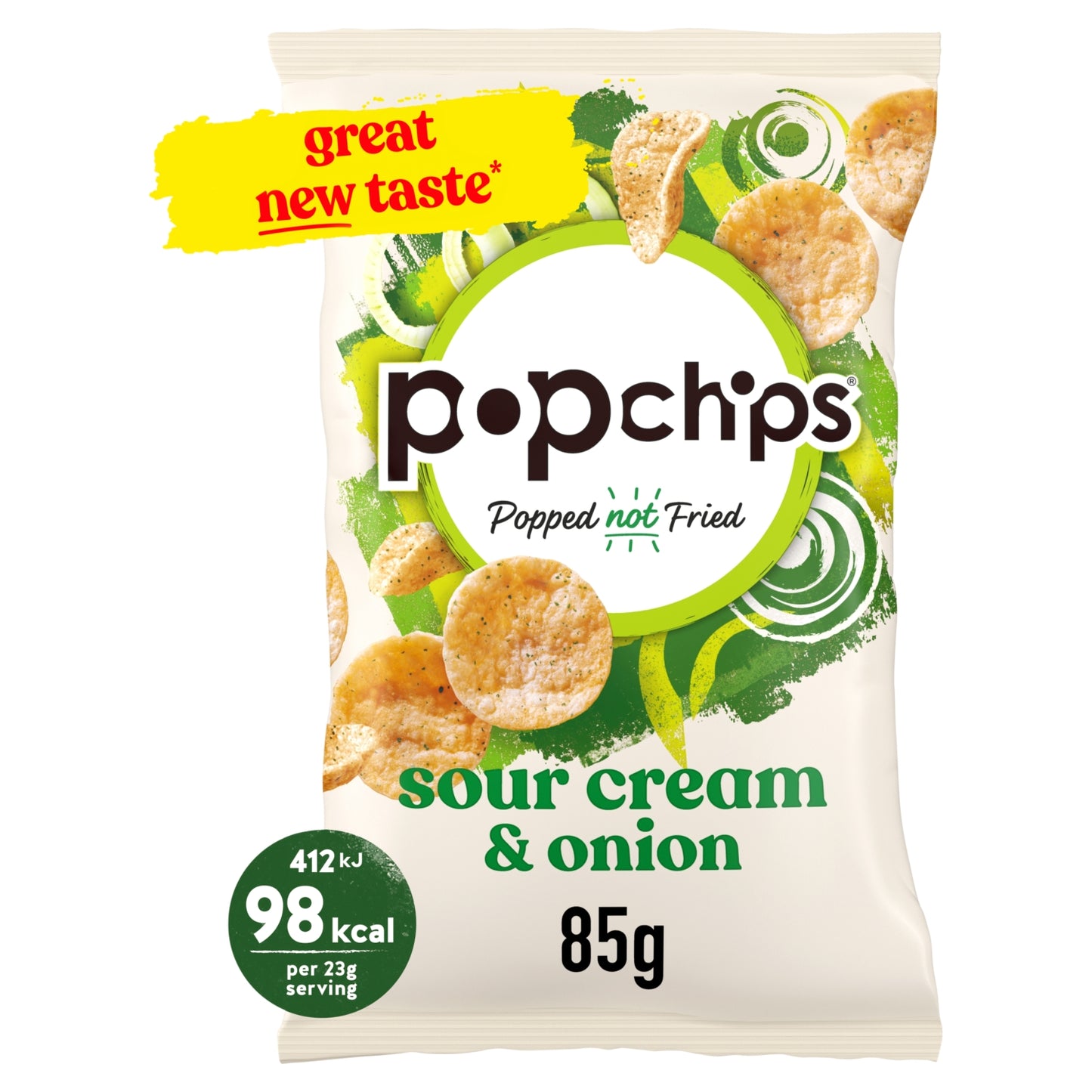 Popchips popchips Sour Cream & Onion Sharing Crisps 85g