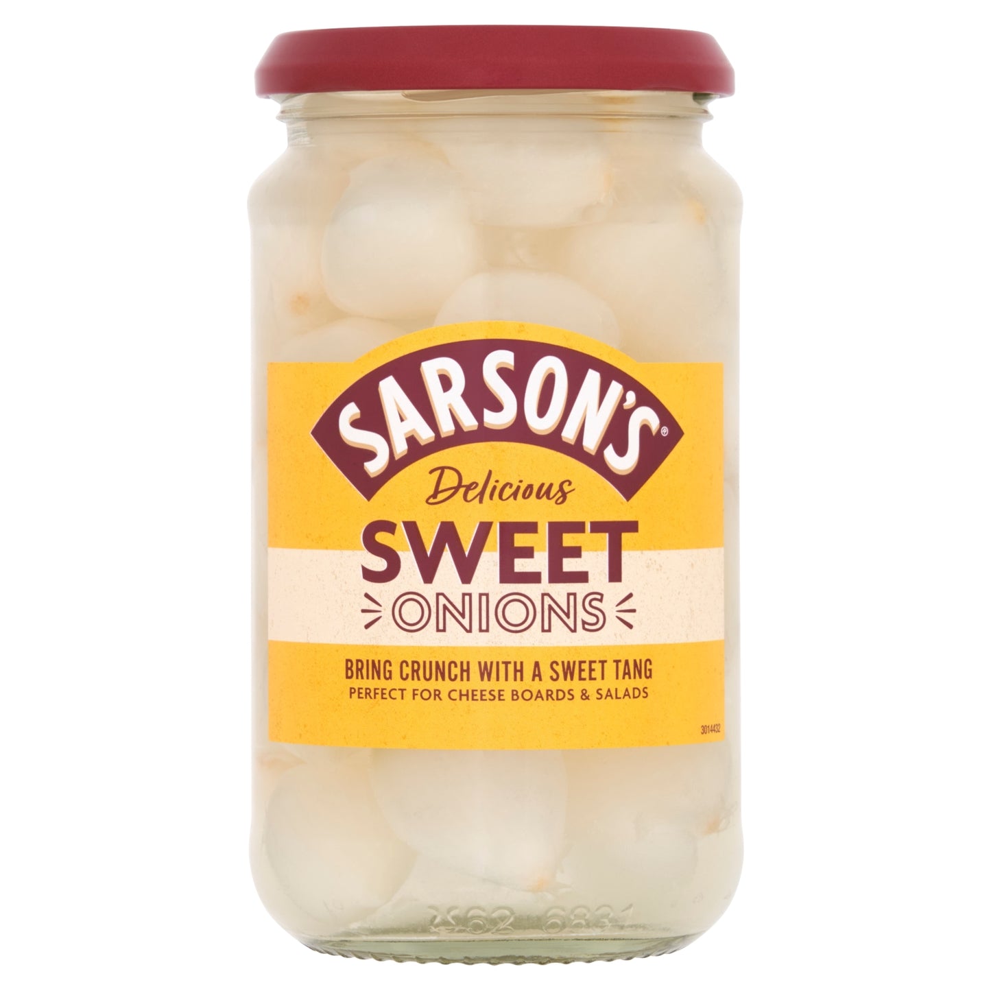 Sarsons Delicious Sweet Onions 460g