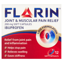 Flarin Joint and Muscular Pain Relief 200mg Soft Capsules 12 Soft Capsules