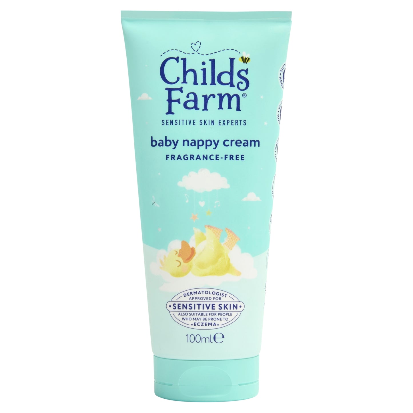 Childs Farm Baby Nappy Cream 100ml Fragrance-Free Formula for Newborns & Sensitive Skin