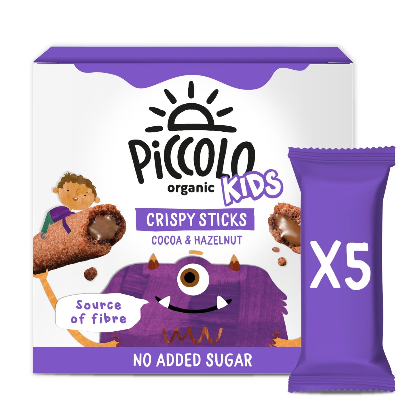Piccolo Organic Kids Crispy Sticks Cocoa & Hazelnut 5 x 25g