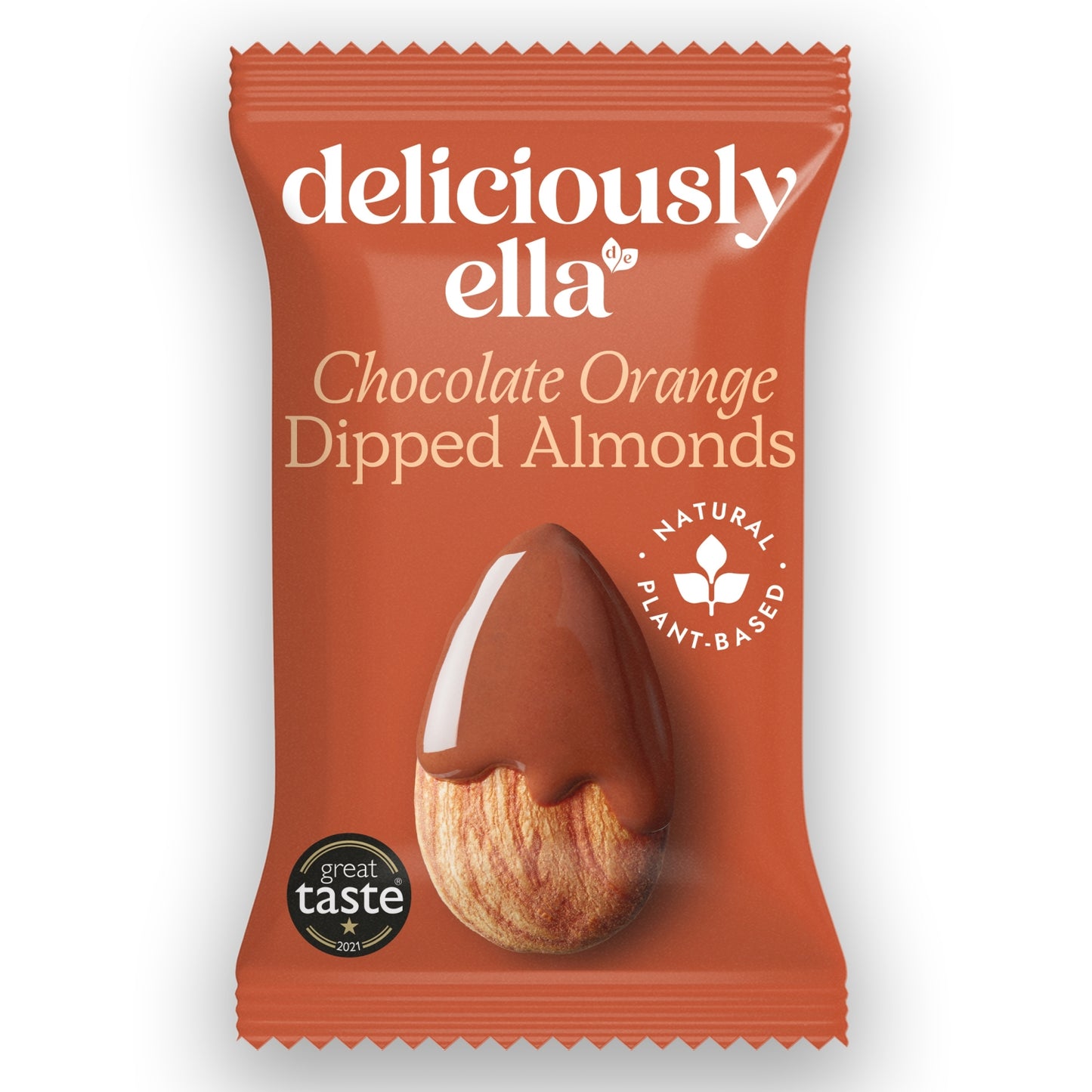 Deliciously Ella Chocolate Orange Dipped Almonds Snack Bag, 27g