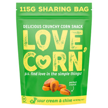 LOVE CORN Sour Cream & Chive Delicious Crunchy Corn 115g