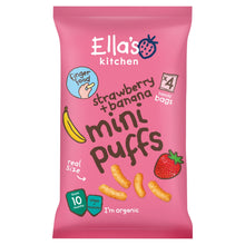 Ella's Kitchen Strawberry + Banana Mini Puffs from 10 Months 4 x 8g (32g)