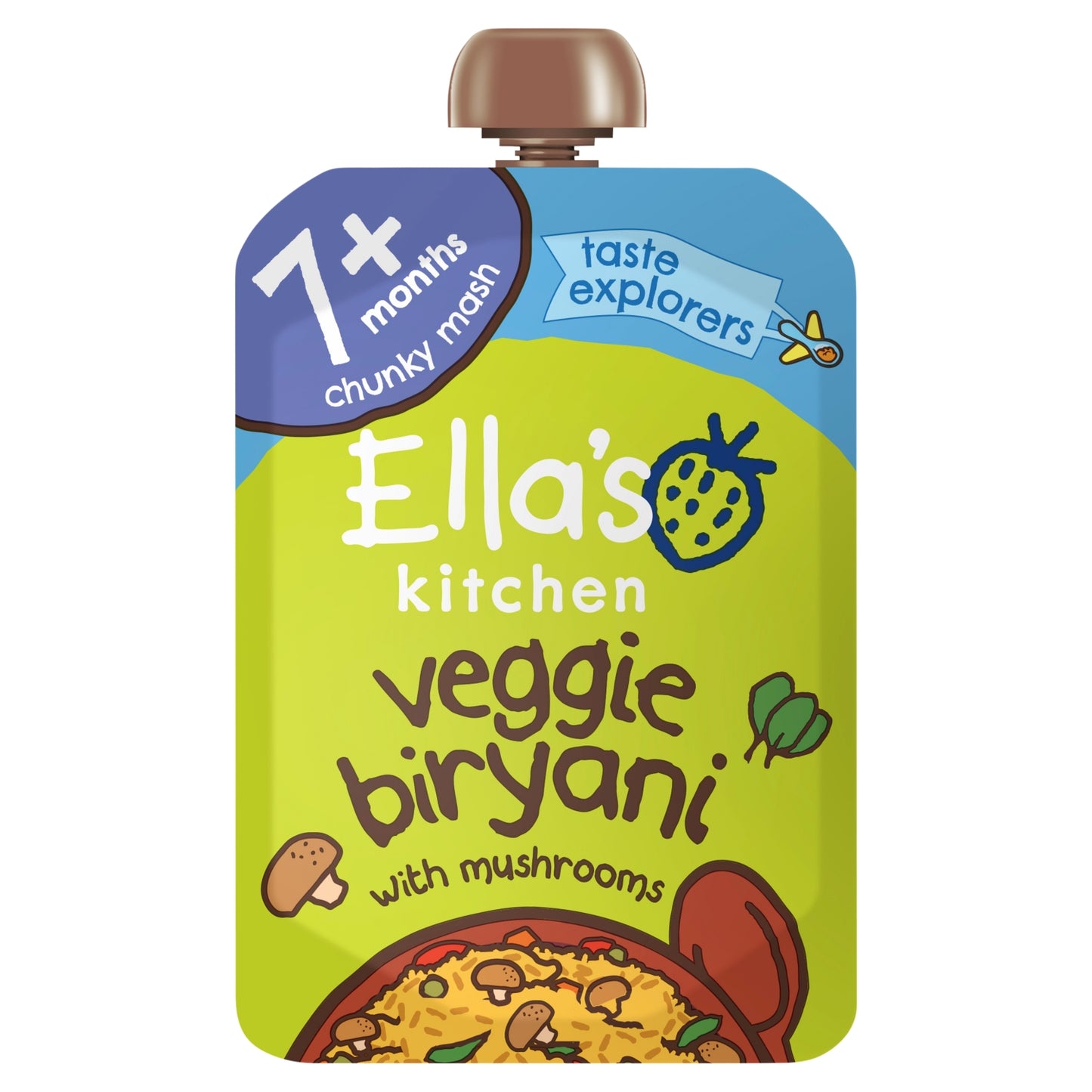 Ella's Kitchen Veggie Biryani with Mighty Mushrooms 7+ Months 130g