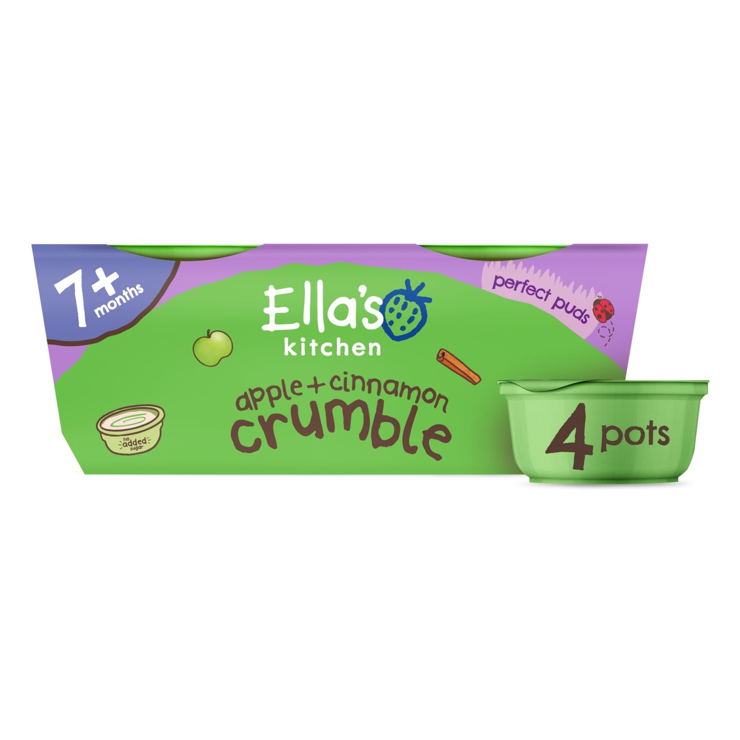 Ella's Kitchen Apple + Cinnamon Crumble 7+ Months 4 x 80g (320g)