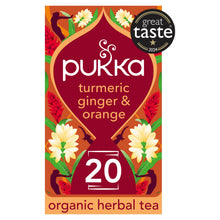 Pukka Organic Turmeric Ginger & Orange Tea 20 Home Compostable Herbal Tea Bags
