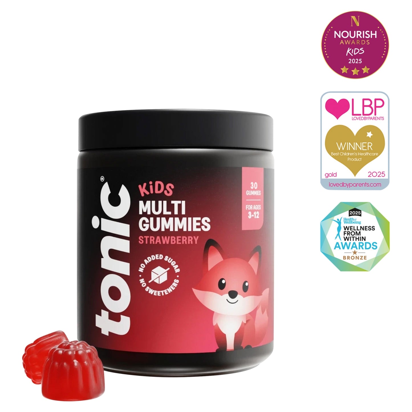 Tonic Health Kids 30 Strawberry Multi Gummies Food Supplement Age 3-12