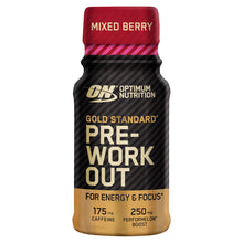 Optimum Nutrition Gold Standard Pre-Workout Energy Shot, Mixed Berry Flavour, single serve, 60ml