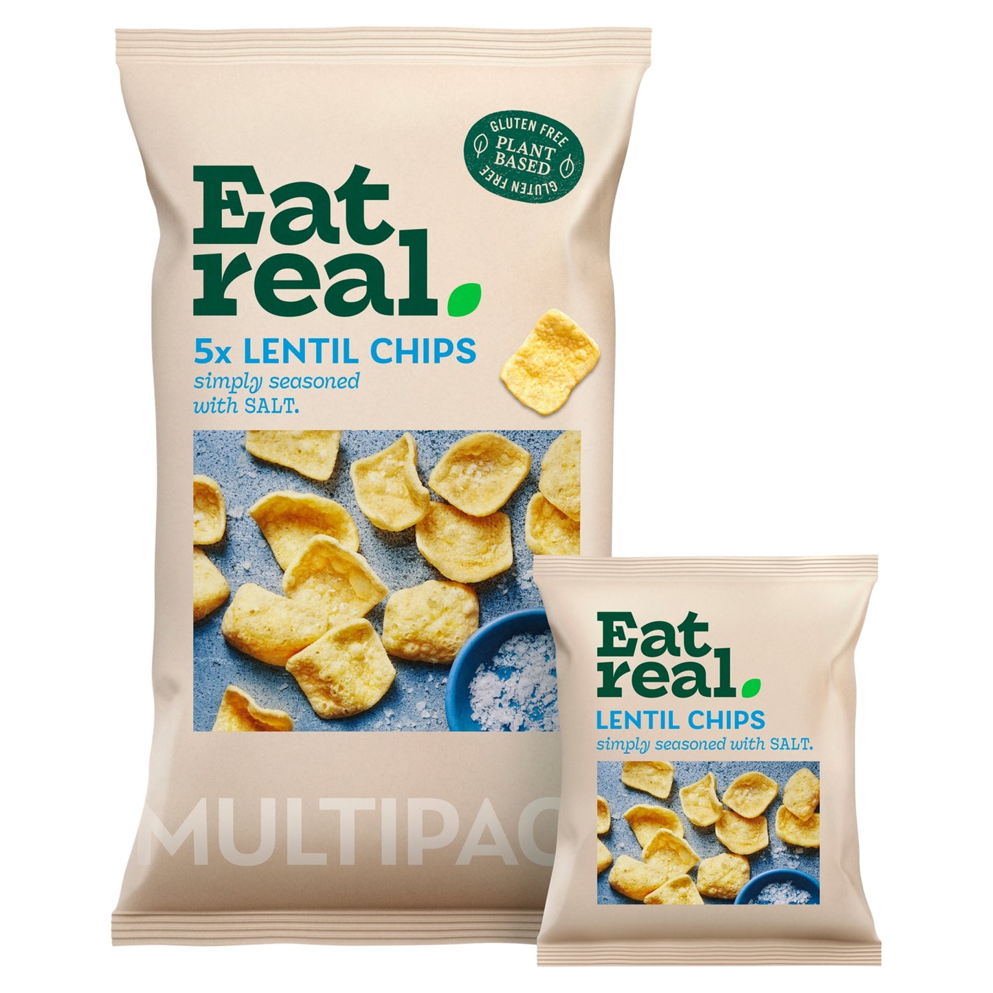 Eat Real Salted Lentil Multipack Chips 5 X18g