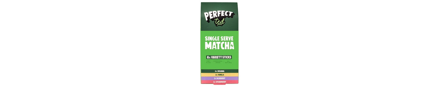 Perfect Ted 8 Single Serve Matcha Variety Sticks (33g) (6 x 5g) (2 x 1.5g)