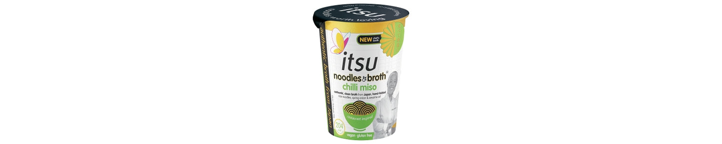 Itsu itsu chilli miso instant noodles & broth pot 65g