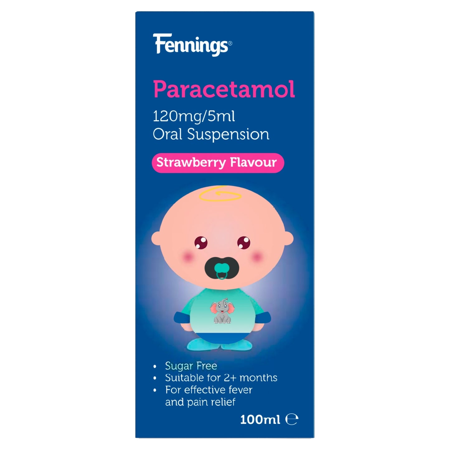 ASDA Strawberry Flavour Paracetamol 120mg/5ml Oral Suspension 100ml