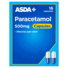 ASDA Paracetamol 500mg Capsules 16 Capsules