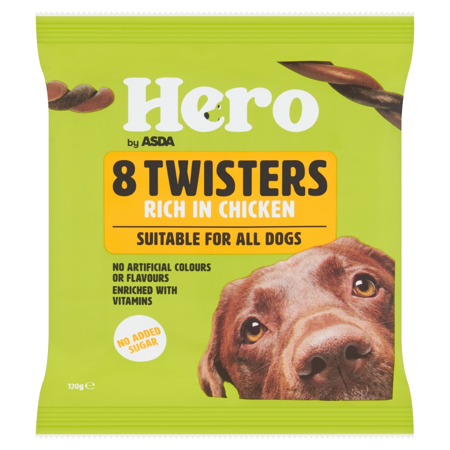 Asda Hero Hero 8 Twisters Rich in Chicken 120g