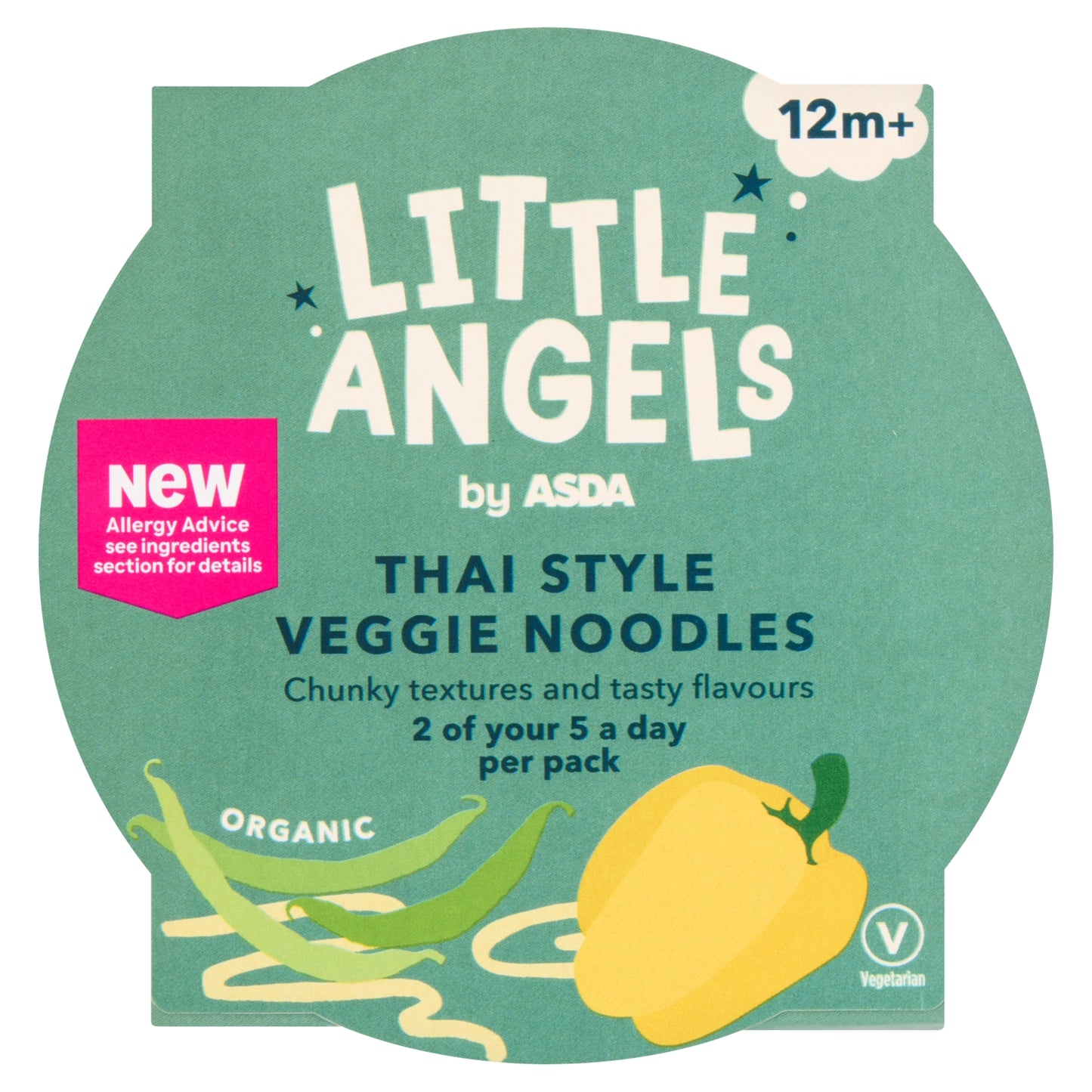 LITTLE ANGELS by ASDA Little Angels by Organic Thai Style Veggie Noodles 12m+ 200g