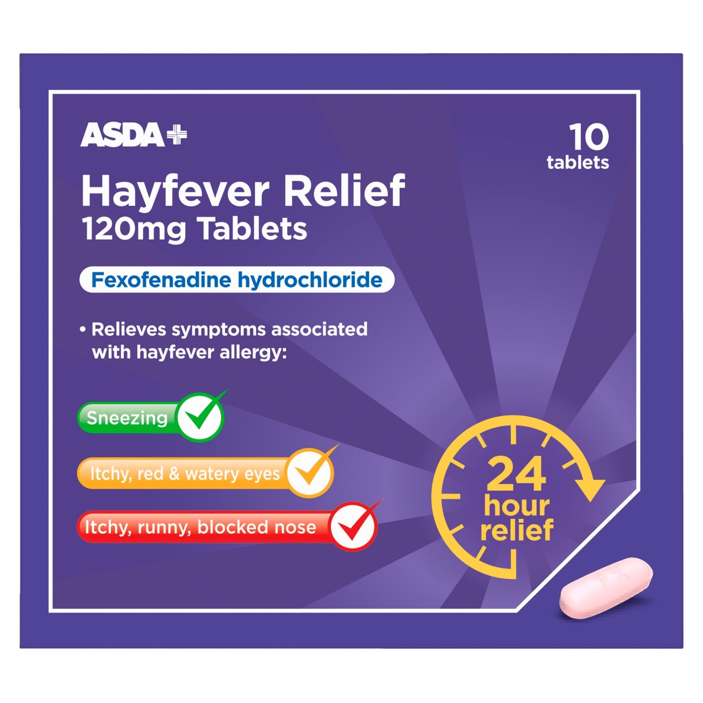 ASDA 10 Hayfever Relief 120mg Tablets