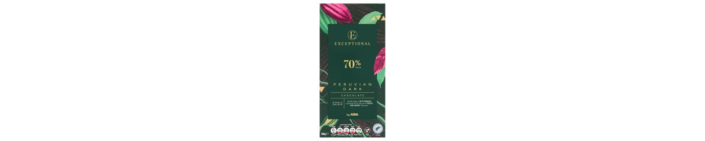 Exceptional by ASDA Peruvian Dark Chocolate 100g
