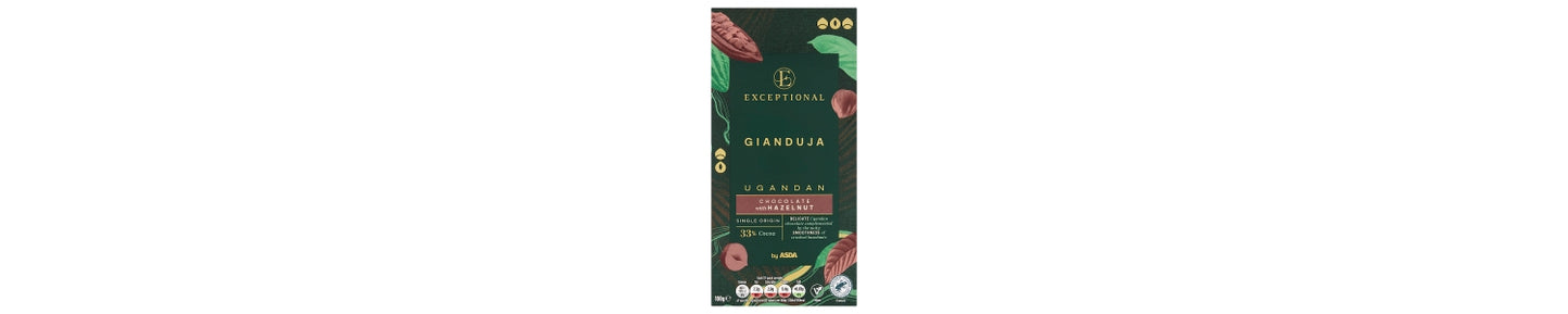 ASDA Gianduja Ugandan Chocolate with Hazelnut 100g