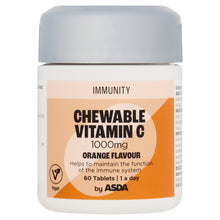 ASDA Immunity 1 a day Chewable Vitamin C 1000mg Orange Flavour 60 Tablets