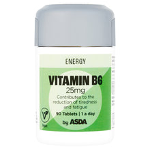 ASDA Energy 1 a Day Vitamin B6 25mg 90 Tablets