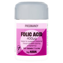ASDA Pregnancy Folic Acid 400 μg 120 Tablets 1 a Day