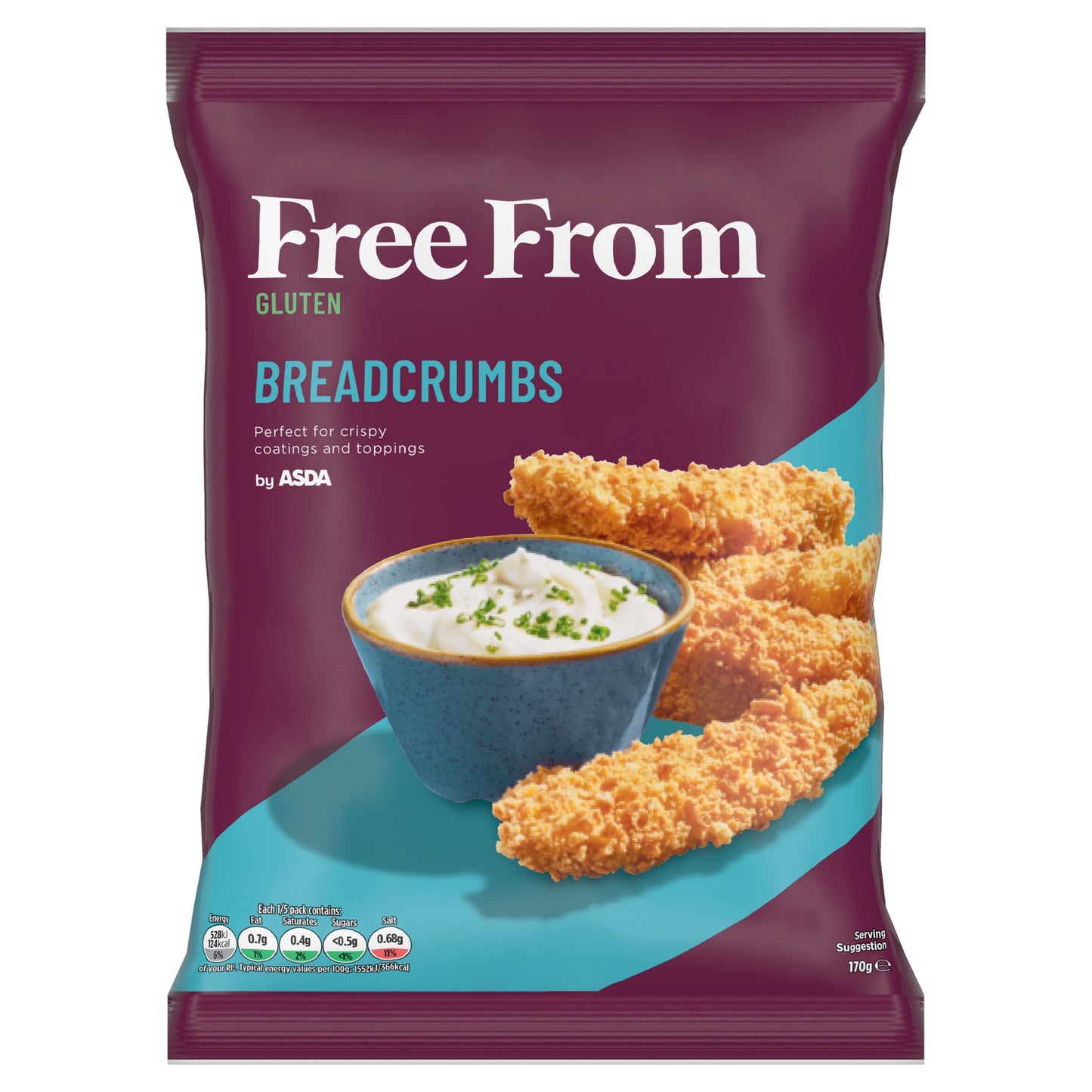 ASDA Free From Free From by Breadcrumbs 170g