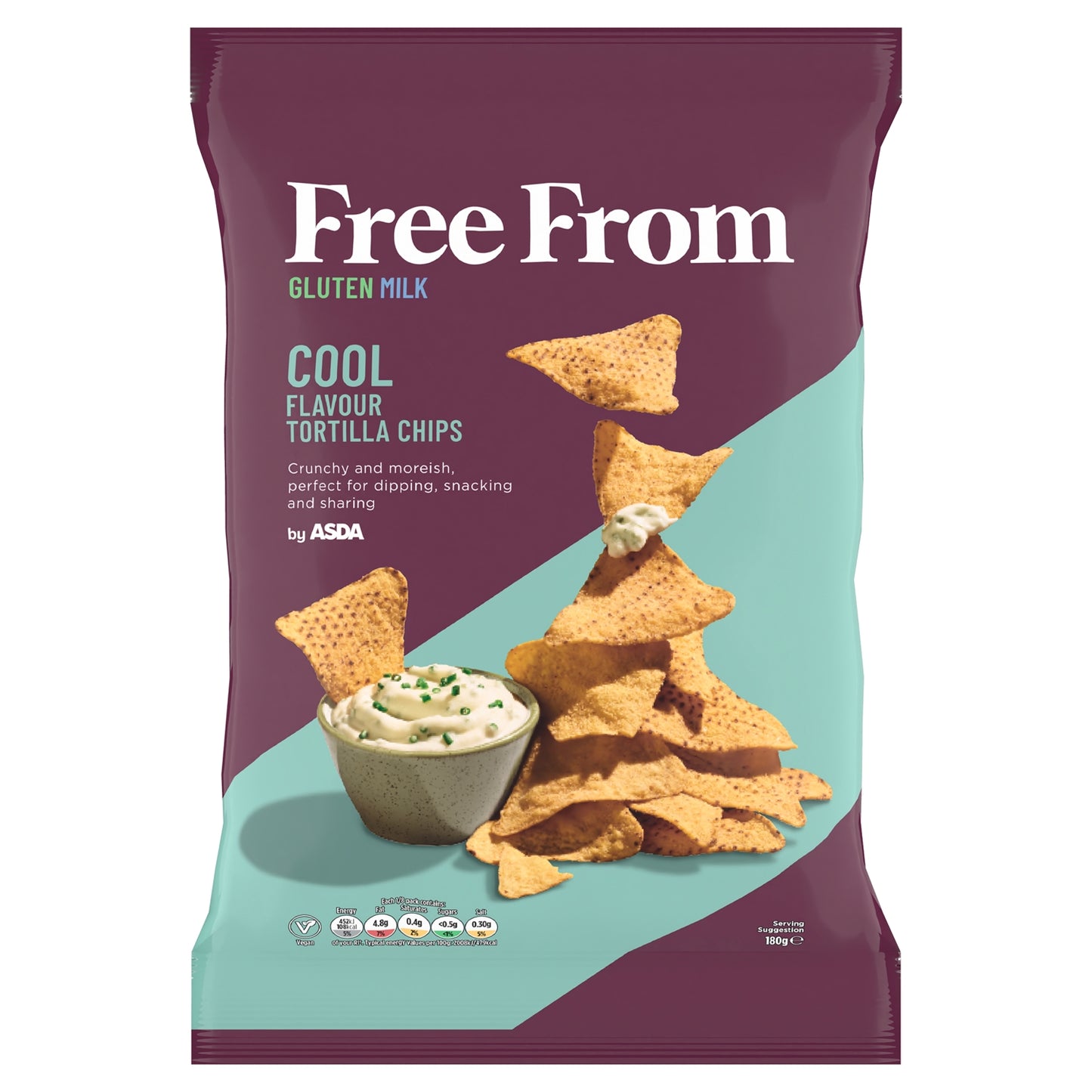 ASDA Free From Free From by Cool Flavour Tortilla Chips 180g