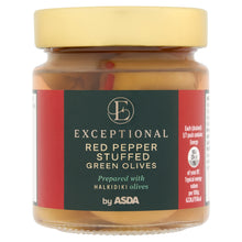Exceptional By ASDA Red Pepper Stuffed Green Olives 195g