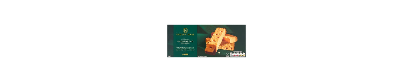 Exceptional By Asda All-Butter Shortbread Fingers 165g