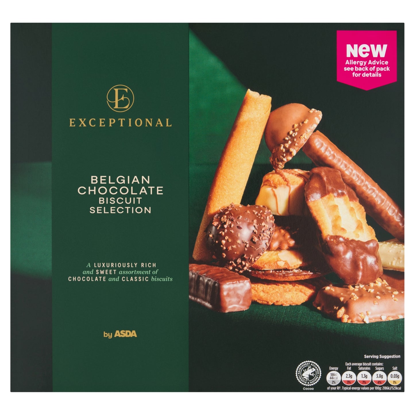 Exceptional By Asda Exceptional by Belgian Chocolate Biscuit Selection 375g