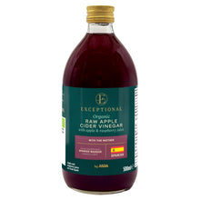 Exceptional by ASDA Exceptional by Organic Raw Apple Cider Vinegar with Apple & Raspberry Juice 500ml