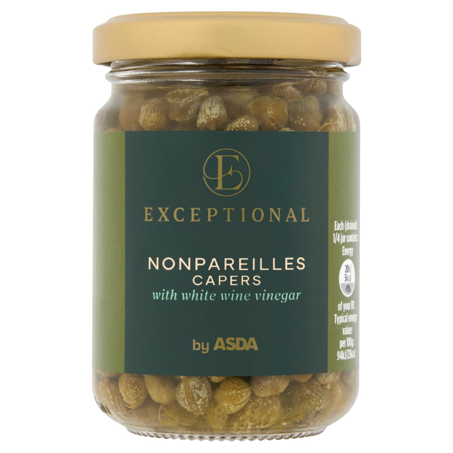 Exceptional by ASDA Exceptional by Nonpareilles Capers with White Wine Vinegar 140g
