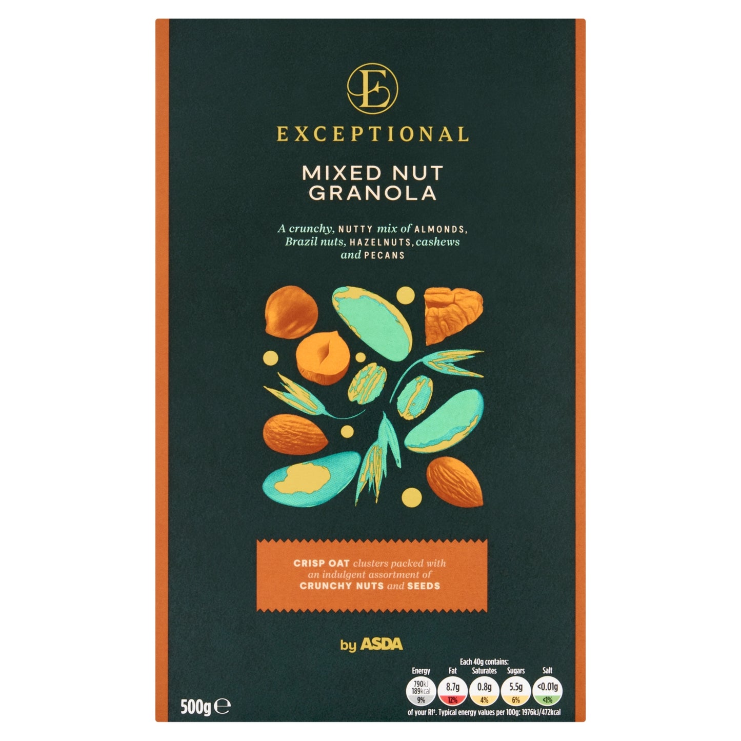 Exceptional by ASDA Exceptional by Mixed Nut Granola 500g
