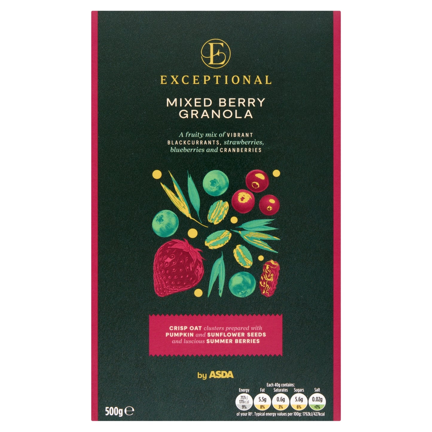 Exceptional by ASDA Exceptional by Mixed Berry Granola 500g