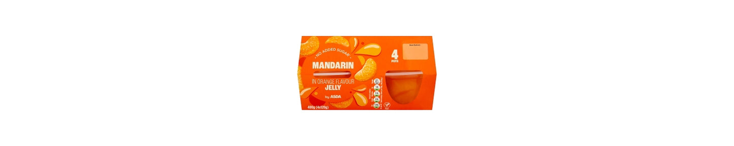 ASDA Mandarin in Orange Flavour Jelly 480g (4x120g)
