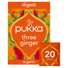 Pukka Organic Three Ginger Tea 20 Home Compostable Herbal Tea Bags