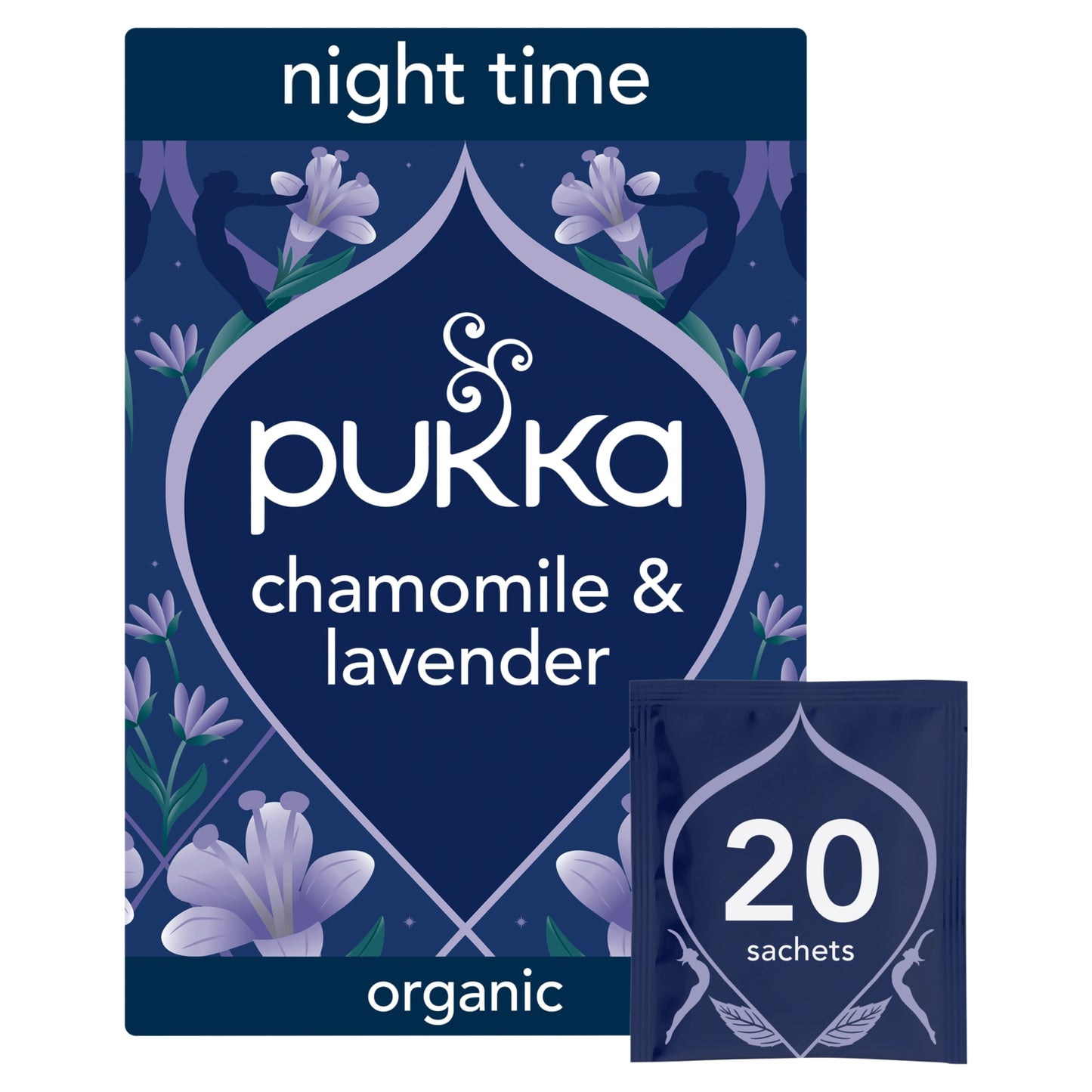 Pukka Organic Night Time Herbal Tea&nbsp;With Chamomile 20 Home Compostable Sleep Tea Bags 20g