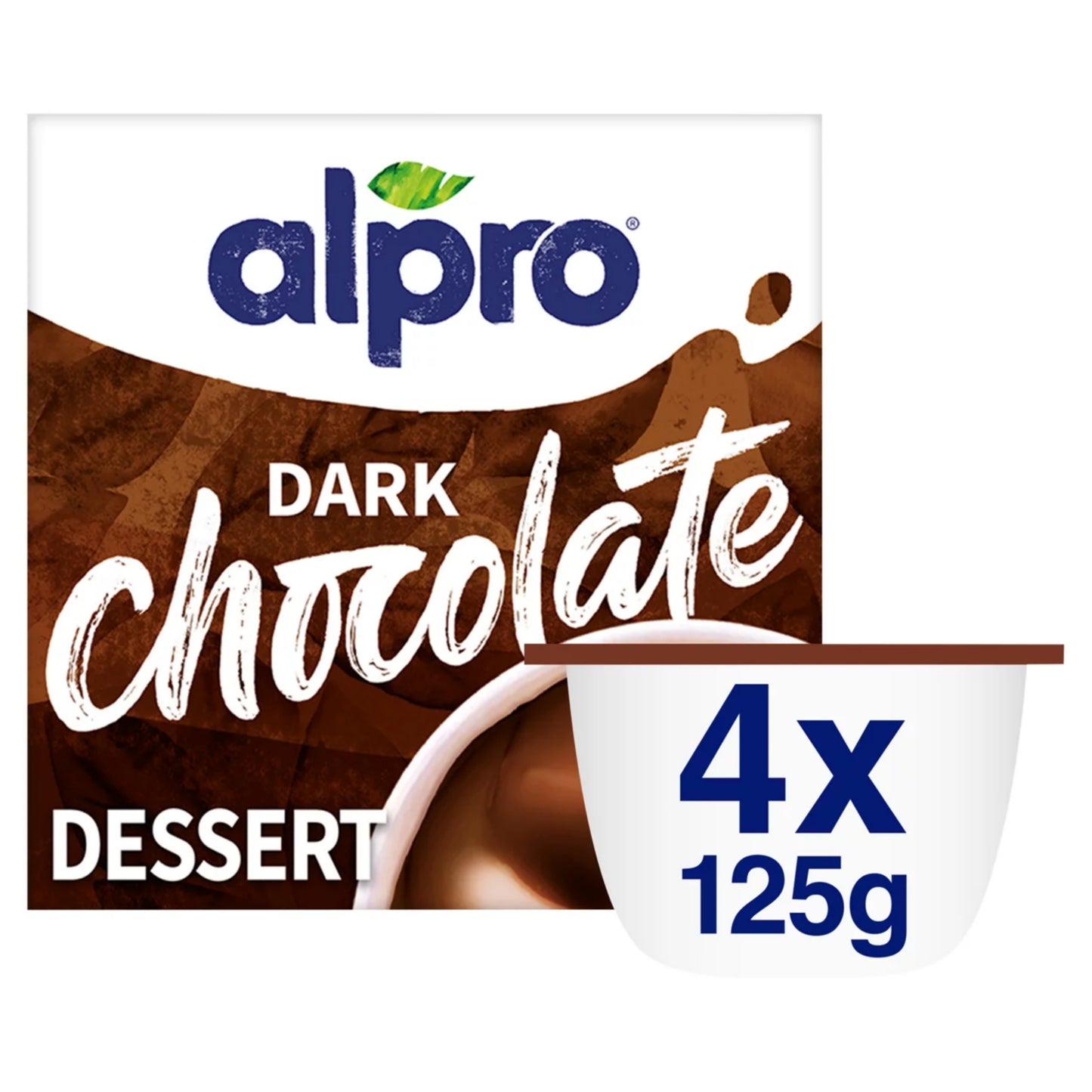Alpro Dark Chocolate Dairy Free Vegan Soya Dessert 4x125g