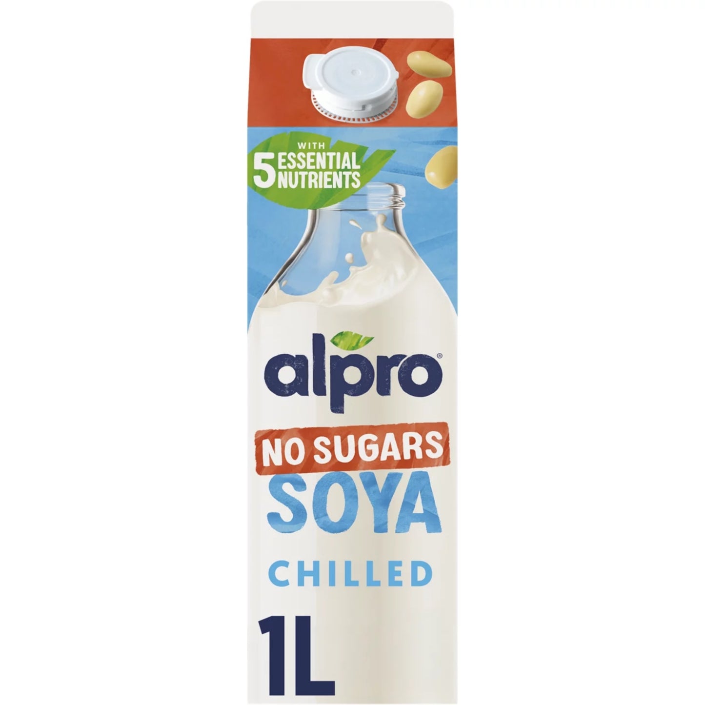 Alpro Soya No Sugar Chilled Dairy Free Drink 1L