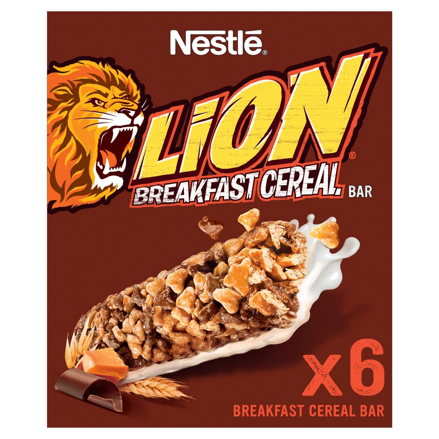 Nestlé Chocolate & Caramel Breakfast Cereal Bars Multipack 6 x 25g 150g