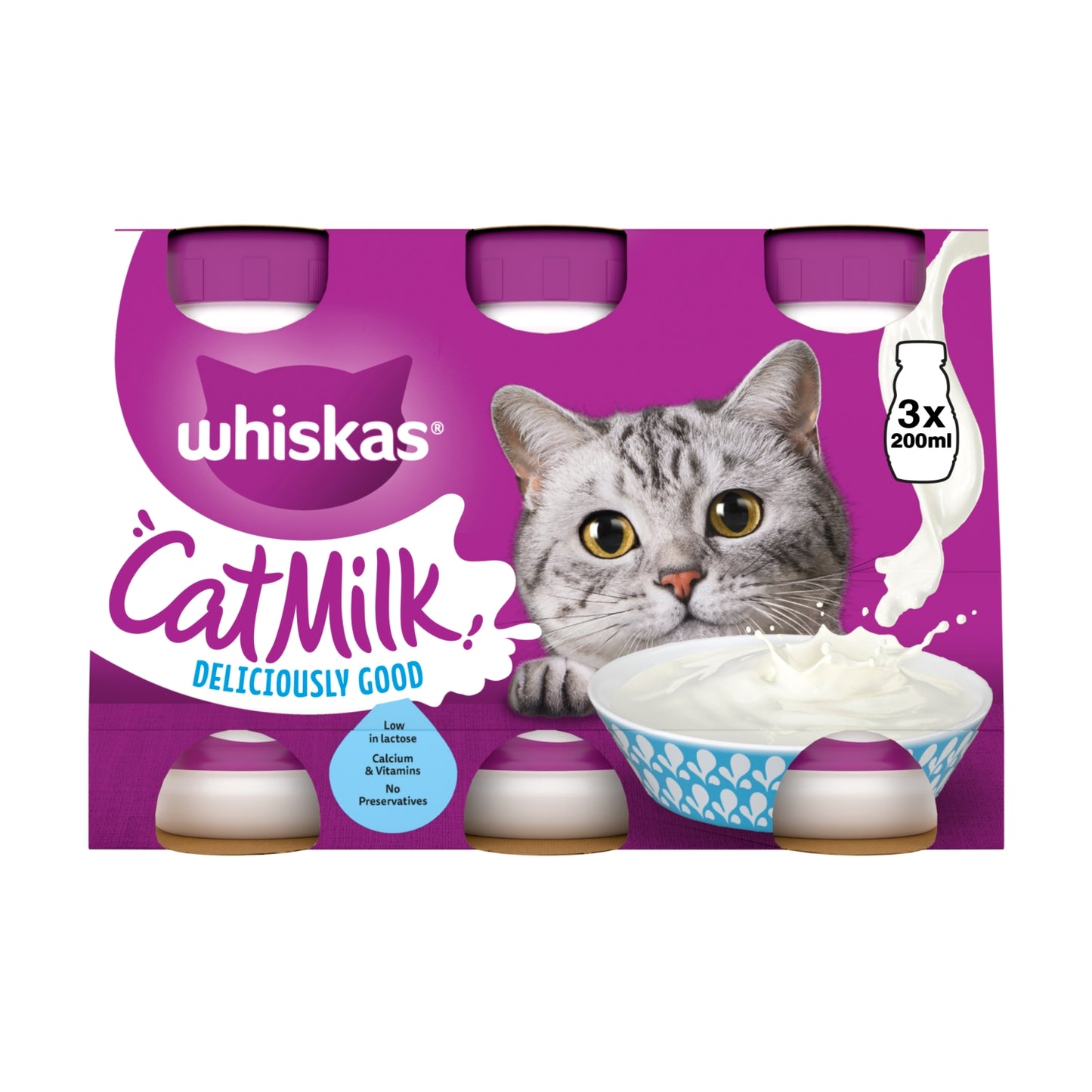 Whiskas Kitten Cat Milk Bottle&nbsp;3 x 200ml
