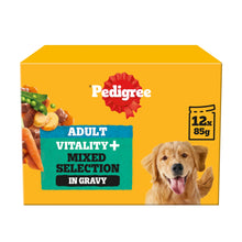 Pedigree ® VITALITY+ Adult Wet Dog Food Selection in Gravy 12 x 85g Pouch