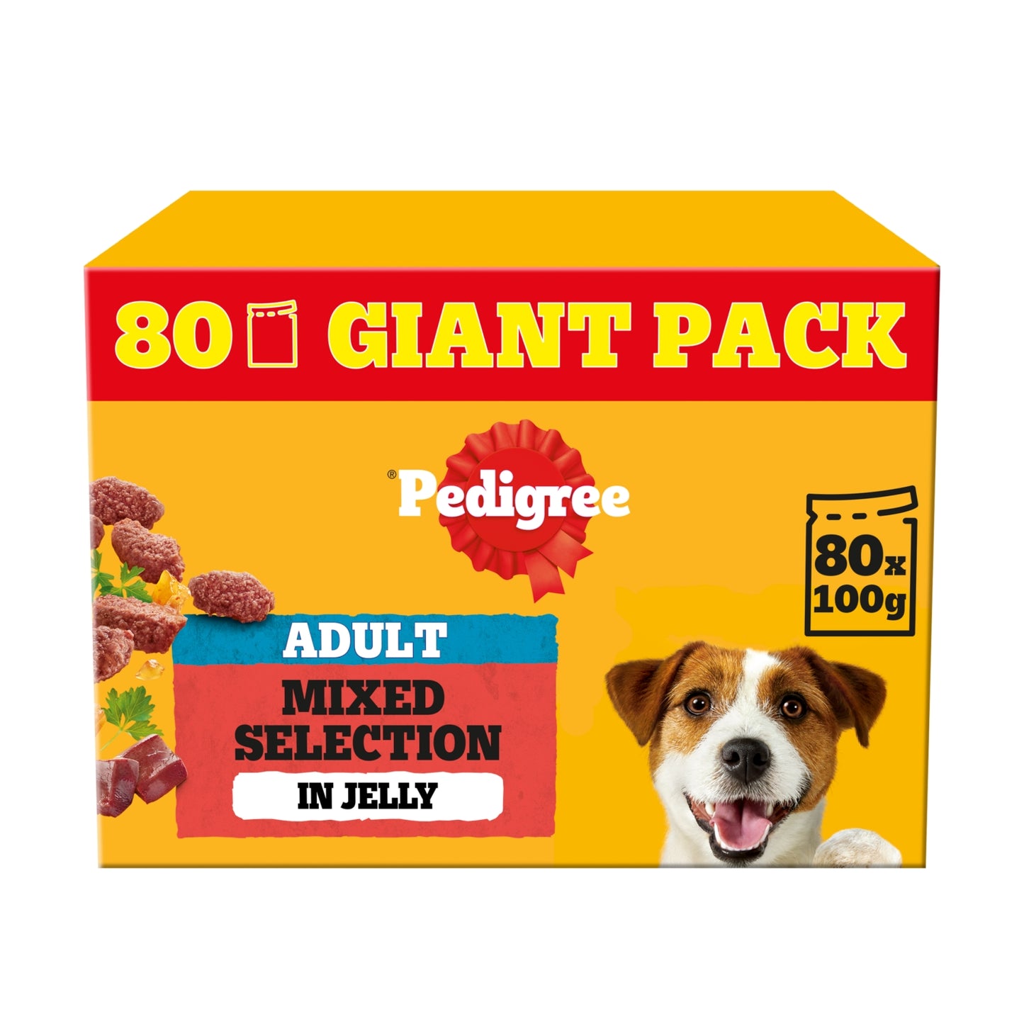 Pedigree Adult Wet Dog Food Mixed Selection&nbsp; Jelly 80 x 100g Mega Pack Pouch
