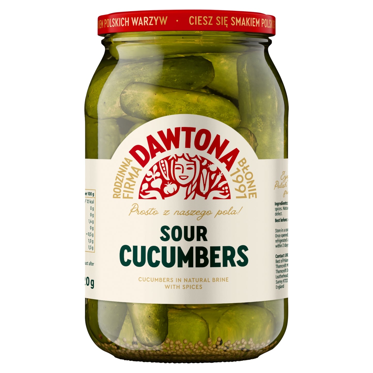 Dawtona Sour Cucumbers 900g