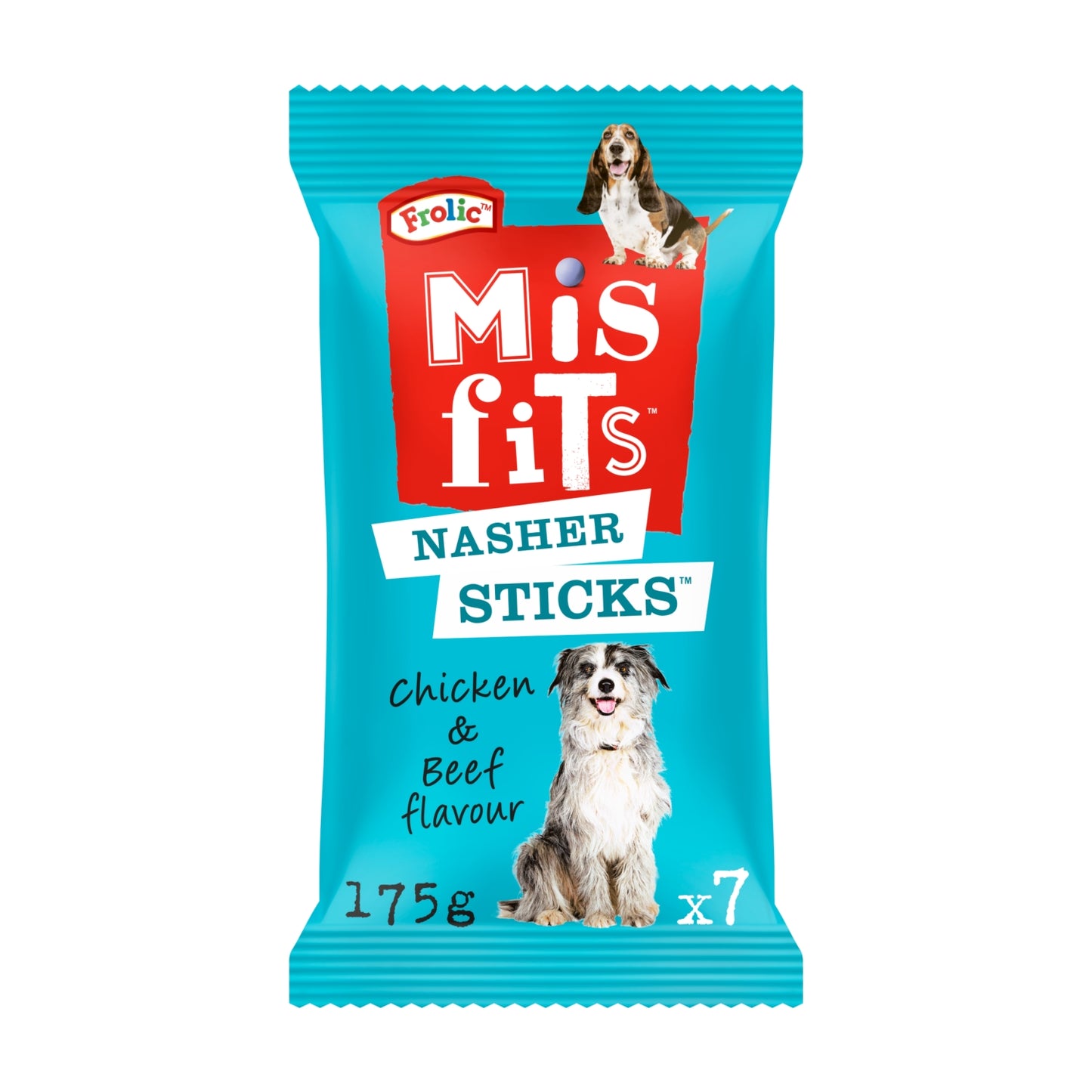 Misfits Nasher Sticks Adult Medium Dog Treats with Chicken and Beef 170g