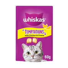 Whiskas TEMPTATIONS™ Adult Cat Treats with Chicken & Cheese 60g