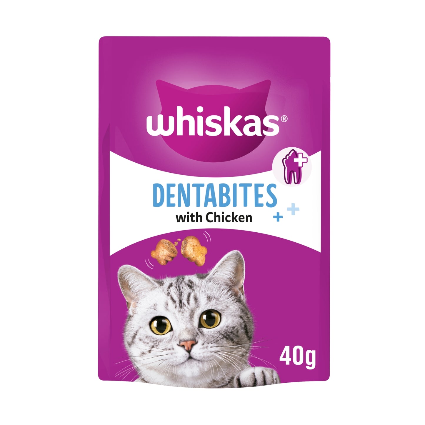 Whiskas ® Dentabites Adult Cat Treats with Chicken 40g